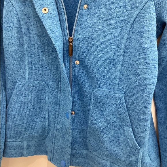 Jessica zip-up Jacket blue also has snaps for double closer size medium - Picture 4 of 6